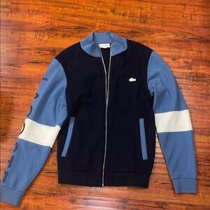 Lacoste Men’s Zip-Up Track Jacket – Navy/Blue Colorblock